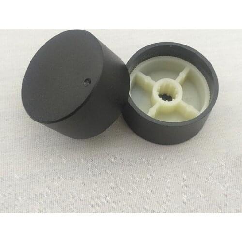 Potentiometer knob 6MM 27.5X14 black silver Speaker amplifier knob switch cap x10
