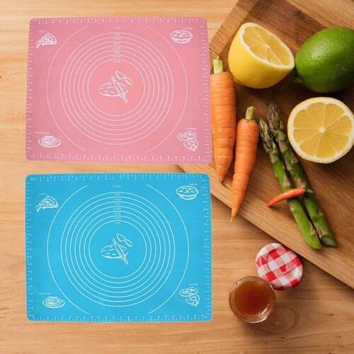 50*40cm thick high temperature resistant silicone pad baking kneading Pad Kitchen Mat Crepes Pizza Dough Pan Cooking Tools