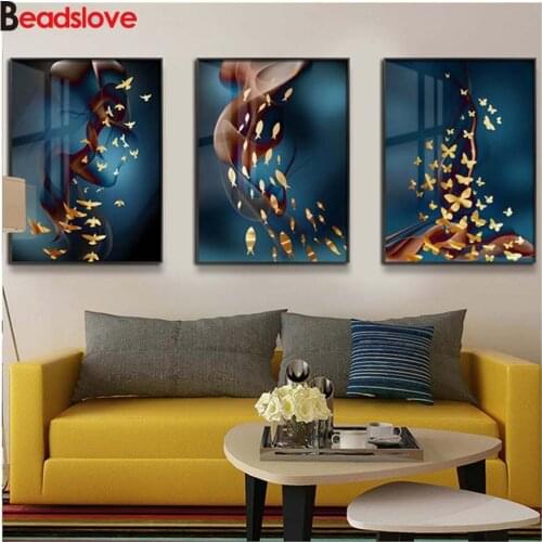 Nordic Posters Diamond Embroidery Fish Butterfly Art Painting 5d Diamond Painting Rhinestones Full Square Diamond Mosaic