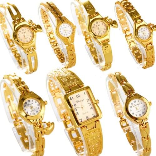 Designer Watch For Women Luxury Brand Watches Gold Chains Stainless Steel Bracelet Analog Dial Female Wristwatch Clock Relojes