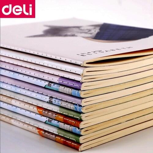 6PCS/LOT Deli A5(210x148mm) B5(250x175mm) Suture book Notebook Writing book Cartoon cover books student children notebooks
