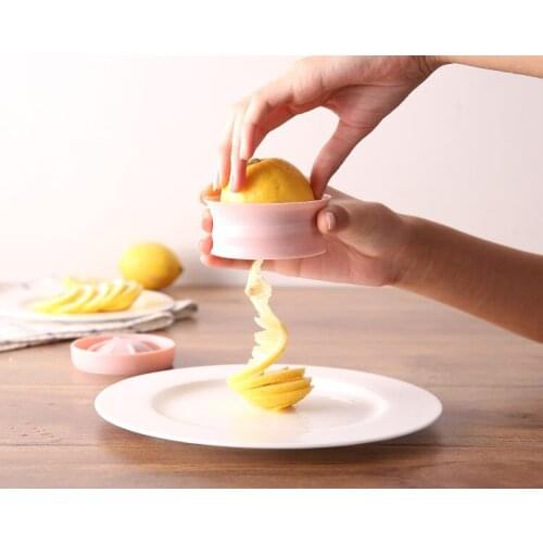 1PC Fancy Spiral Lemon Cucumber Slicer Cutter Home-use Manual Spiral Cutter for Lemon OK 0799