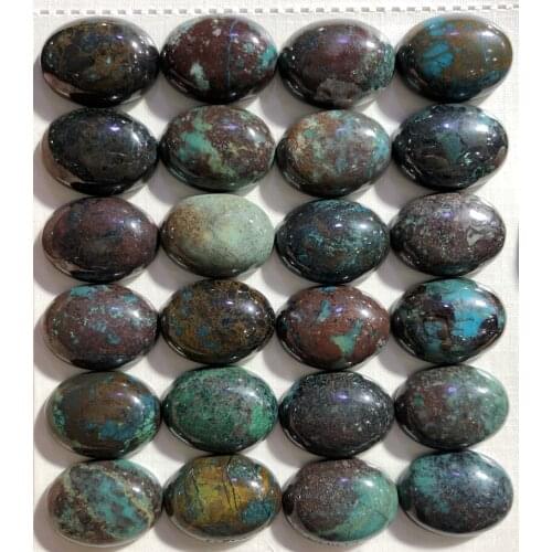 100% Natural Chrysocolla Gem stone Cabochon 13x18mm Oval CAB Ring Face Pendant,10piece/pack