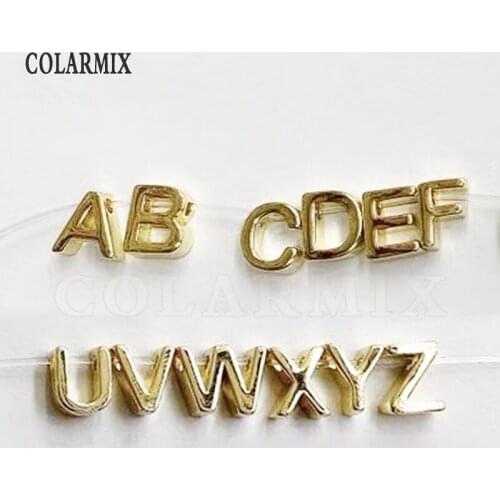 26 pieces Tiny letter pendants 26 letters golden jewelry charm pendants Accessories for jewelry making tiny charm9649