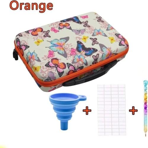 60 Bottles Diamond Painting Boxes Tool Container Diamond Cross Stitch Accessories Storage Box Carry Case Holder Hand Bag Zipper