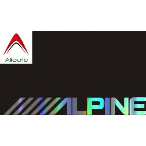 Aliauto Fashion Car Sticker Alpine Logo Automobiles Motorcycles Accessories Reflective Vinyl Decal for Smart Ford Focus,17cm*2cm