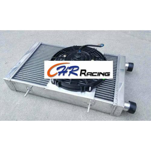 62MM for Lotus Europa Coupe S1 S2 TC 1.5 1.6 1966-1976 aluminum radiator + fan
