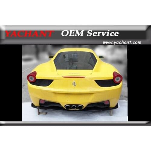Car-Styling Carbon Fiber Rear Bumper Diffuser Fit For 2010-2014 F458 Italia Spider AV Style Rear Diffuser