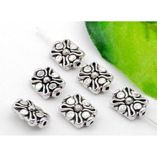 Free Shipping Wholesale 200pcs Antique Tibetan Silver charm Spacer Beads 12x9mm