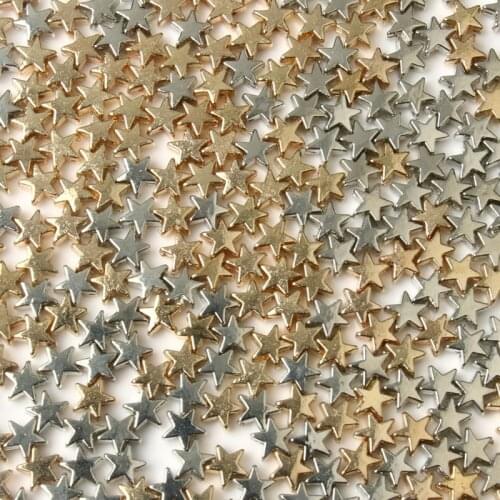 100Pcs 6x3mm Stars Shape Plated CCB Loose Spacer Beads for Diy Charms Bracelet Necklace Jewelry Making Accessories Wholesale