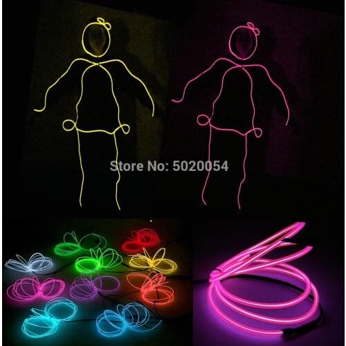 EL Cold light Suits Night Glowing Party Decor LED Clothes Luminous Costumes Glowing Light Clothing For Women Girls Adult