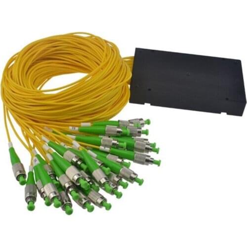 FTTH ABS Box 1x64 FC APC PLC Fiber Optical Splitter with FC/APC Connector Planar waveguide type Optical splitter