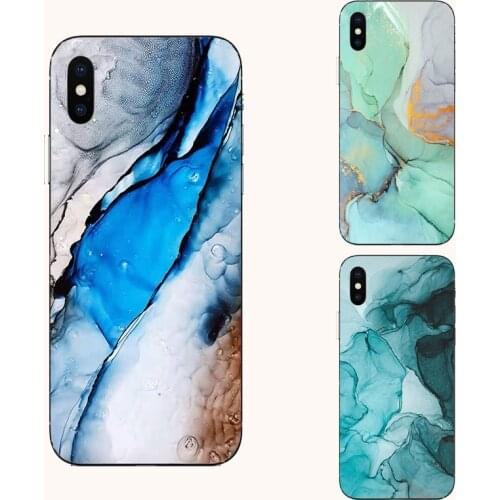 Geometric Marble silicone phone case For Wiko Y50 Y60 Y70 Y80 Y51 Y61 Y81 Y62 Power U10 U20 U30 Water color aesthetic cover