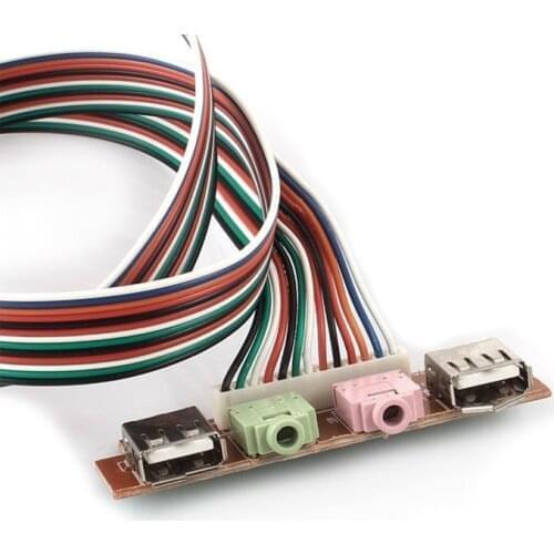 HOT-PC Computer USB Port Audio Headset Microphone Cable Support Front Panel