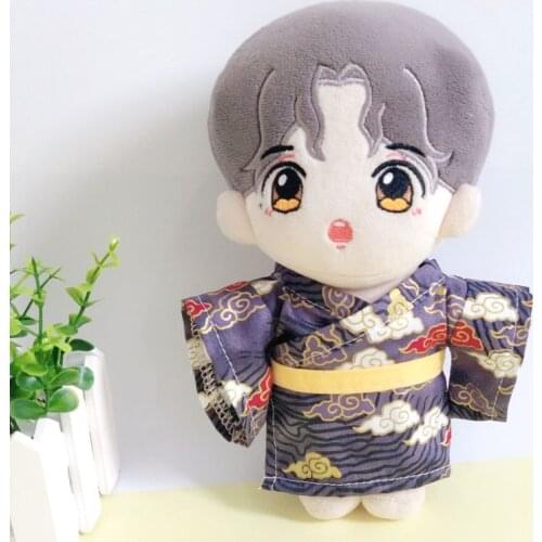20cm EXO doll clothes BJD doll clothes Boy girl kimono yukata for Toy Dolls Accessories for Korea Kpop EXO idol Dolls gift