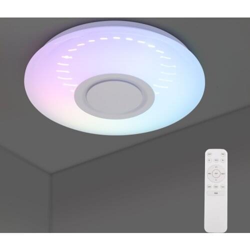Lamps Music Light Ceiling Lamp Bedroom Modern Led Smart Bluetooth WiFi RGB Light 3D Music Remote/App Control Round Colorful