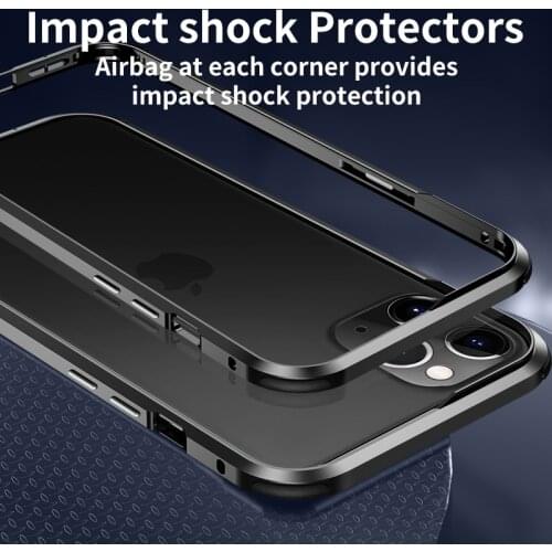 Metal Bumper Case For iPhone 12 11 Pro Max Case Ultra-Light Aluminium Frame Phone Protective Cover For iPhone XS Max XR 7 8 Plus