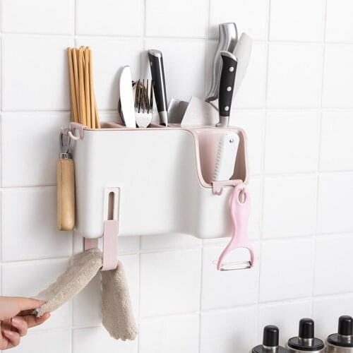 Multifunction Knife Blocks Racks Wall-mounted Kitchen Tableware Storage Organizers Holder