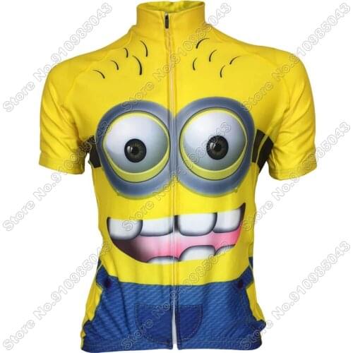 Men Funny Cat Cartoons Cycling Jersey Short Sleeve Summer Cycling Clothing Road Bike Shirt Bicycle Tops MTB Wear Uniform Maillot