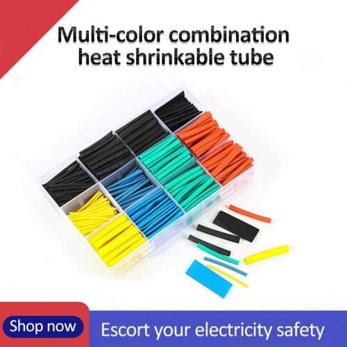 Multi-color Heat Shrink Tube Kit Polyolefin Shrinking Assorted Wire Cable Insulated Sleeving Tubing Set