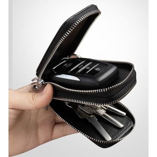 2021 New Cow Genuine Leather Men Women alligator Car Key Wallet Multi Function Key Case Female Male Zipper Housekeeper Holders