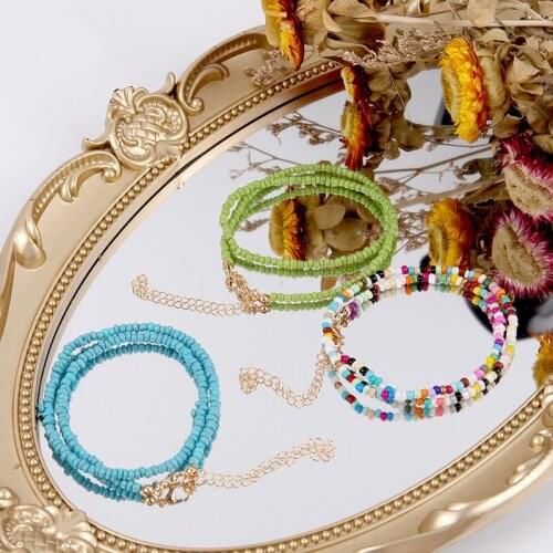2021 New Fashion Beaded Choker Necklaces Colorful Charm Clavicle Choker Necklace For Women Bohemia Style Jewelry Gifts Femme