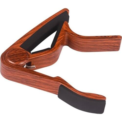 New Wood Grain Guitar Capo with Perfect Silicon Cushion for Guitar Ukulele Tuning Musical Instrument Accessories Guitar Clip