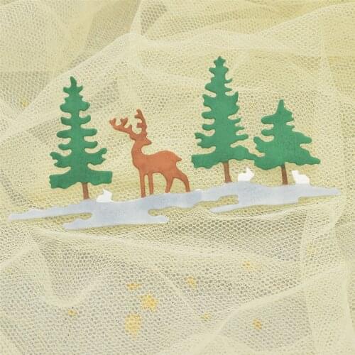 Animal Deer Tree Cutting Dies Winter Metal Stencil DIY Scrapbooking Die Cuts Card Decoration Paper Embossing Dies