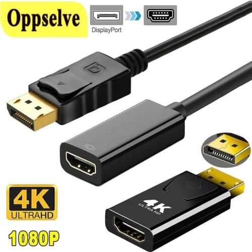 DP to HDMI-compatible Cable Adapter 4K Display Port Wire Cord 1080P 60HZ DP Network Converter For Projector PS4 PC HDTV Laptop