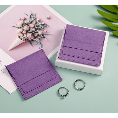 Christmas Wedding Presents Gift Pouch Small Chic Velvet Envelope Pouches Microfiber Jewelry Packaging for Ring Earrings Necklace