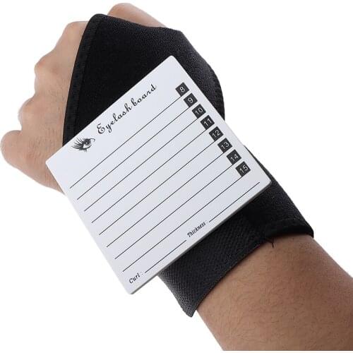 Professional False Eyelashes Lash Holder Acrylic Eyelash Extensions Display Grafting Plate with Adjustable Wrist Strap