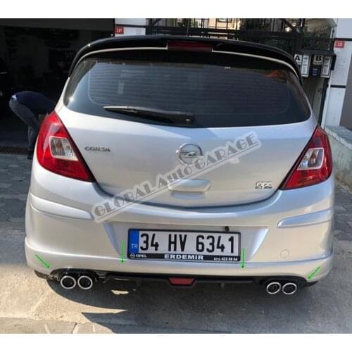 For Opel Corsa D 2006 2007 2008 2009 2010 2011 2012 2013 Diffuser Rear Bumper Extension Attachment Car Styling Auto Accessory