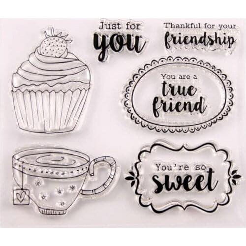 YINISE Silicone Clear Stamps CUTTING DIES For Scrapbooking pastry STENCIL DIY PAPER Album Cards MAKING CRAFT RUBBER Stamp MOLD