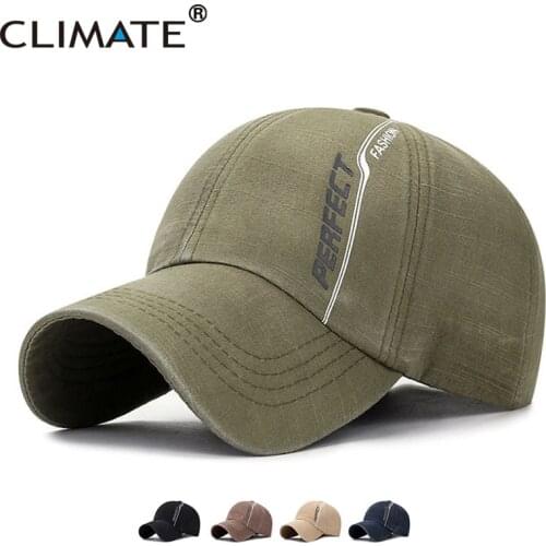 CLIMATE Perfect Fashion Baseball Cap Sport Men Cool Cotton Soft Cap Hat Fashion Baseball Hat Adult Unisex Casual Baseball Caps