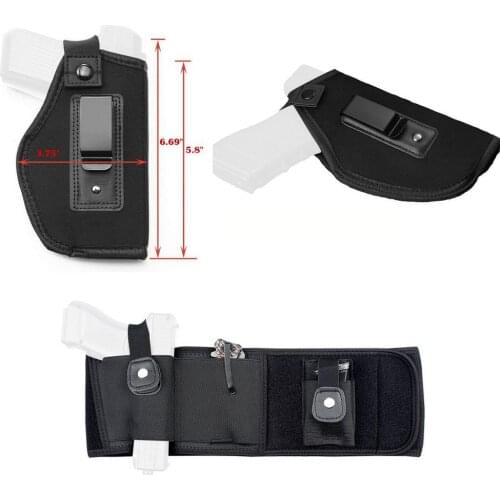 Right / Left Hand Tactical Pistol Belly Band Holster Concealed Military Gun Pouch Airsoft Shooting Hunting Belt Holsters NEW