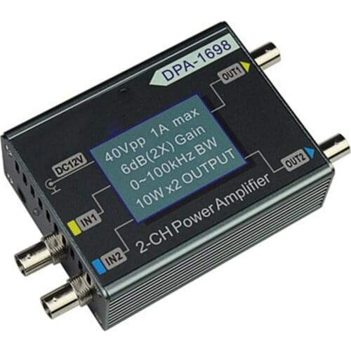 DC Power Amplifier 40V DPA-1698 High Power Dual Channel DDS Functional Signal Generator