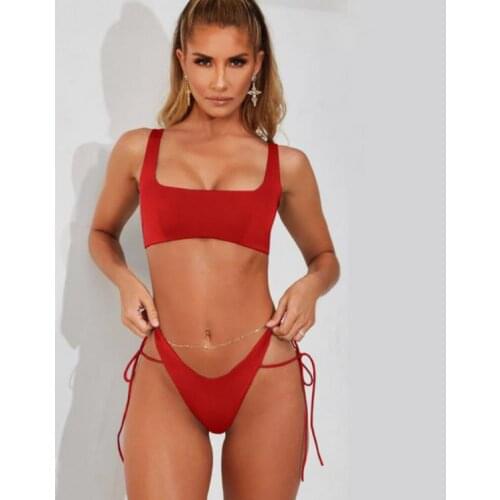 Ladies Padded Swimsuit Women Triangle Bikini Set Swimwear Beachwear Bathing Suit
