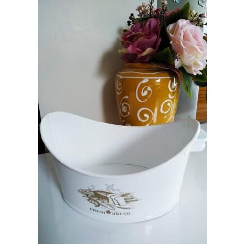 Gold Pattern White Breadstuff Metal Kuluplu