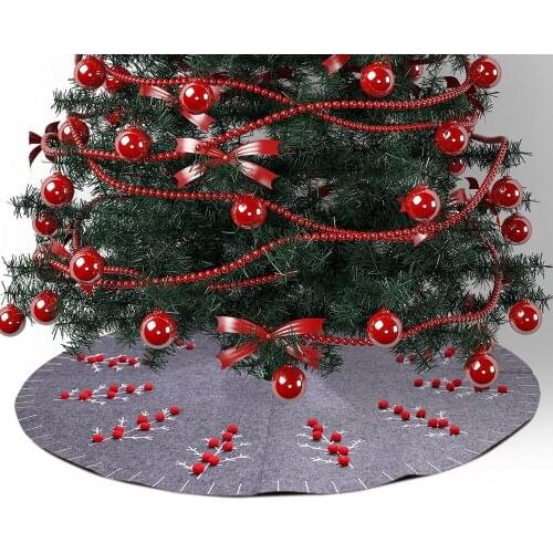 1pc Christmas Tree Skirt 120cm Round Carpet Christmas Decorations for Home Floor Mat New Year 2019 Xmas Gray Tree Skirts