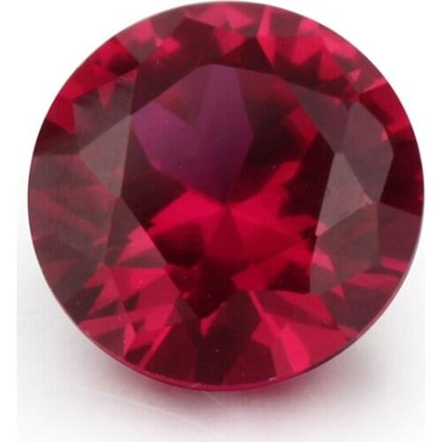 1000pcs/Lot 1-3mm 8# Red Rubys Round Shape Facted Synthetic Corundum Lab Created Stone European Machine Cut Gems