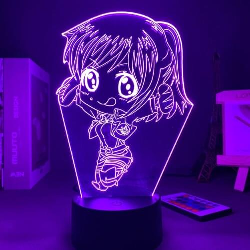 3D Lamp Anime Attack on Titan Sasha Braus Chibi Light for Bedroom Decor Kids Gift Attack on Titan LED Night Light Sasha Braus