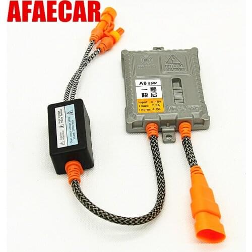 AFAECAR super quality 55w hid xenon ballast for h1 h3 h7 h4 h11 9005 9006 adaptor