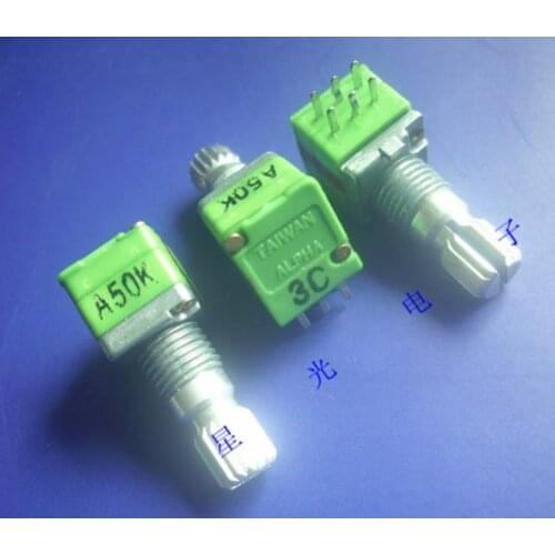 ALPHA A50K 50K A50KX2 09 precision potentiometer double volume potentiometer rachis 15MM switch