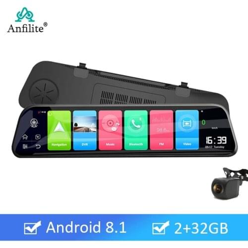 12 Inch 2+32GB Car WIFI GPS Navigation Rearview Mirror G-sensor Auto Recorder Dash Camera Android 8.1 FHD ADAS Remote monitor