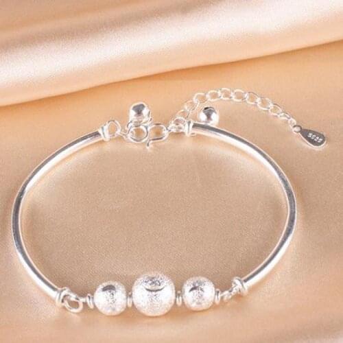 Lucky Bead Bracelet Silver Plated Good Luck Beads Bells Bracelets For Women Bracelets & Bangles Jewelry Charms Bracelet A415