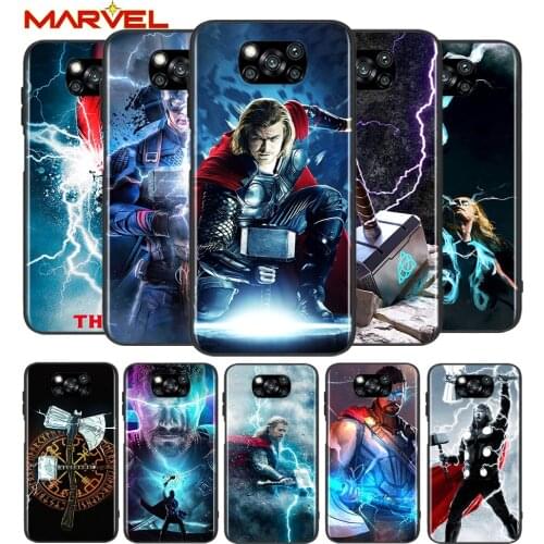 Thor marvel hero for Xiaomi Poco X3 NFC X2 M3 M2 F2 F3 Pro C3 F1 A2 Lite Mix3 Play Silicone Soft Black Phone Case