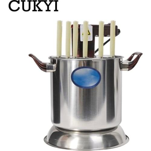 CUKYI electric cook griddle 6 mins finish safe convenient no smoke Quick BBQ Household cabinets oven The skewers machine indoor