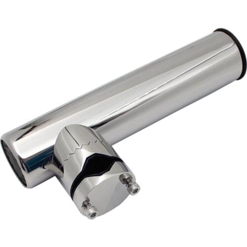 Stainless Steel Fishing Rod Holder Boat Tackle Clamp On Rail Mount Silver For Kayak Canoe Boat Fishing Accessories