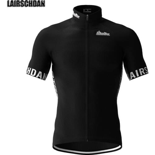 LairschDan 2021 Black Cycling Jersey Men Short Sleeve Bike Wear Maillot MTB Road Bicycle Shirt Cycling Clothing Mallot Ciclismo