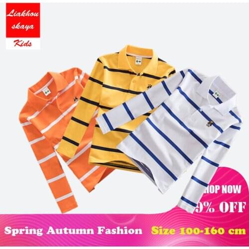 Liakhouskaya 2018 Kids Baby Girl Long Sleeve Tops Polo Shirts Casual Tees Spring Autumn Unisex Children Kids Boy School Clothes